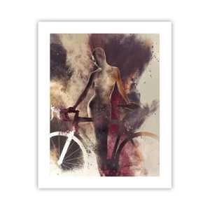 Poster - Nelle forme di marmo un'anima da ciclista - 40x50 cm