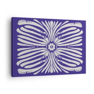 Quadro su tela - Stampe su Tela - Motivo etnico nei toni del viola e del bianco - 70x50cm - Ispirazioni etniche - Decorazione murale moderna per soggiorno e camera da letto ARTTOR