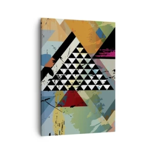Quadro su tela - Stampe su Tela - Una composizione astratta di forme geometriche e colori. - 50x70cm - Come è semplice - Decorazione murale moderna per soggiorno e camera da letto ARTTOR