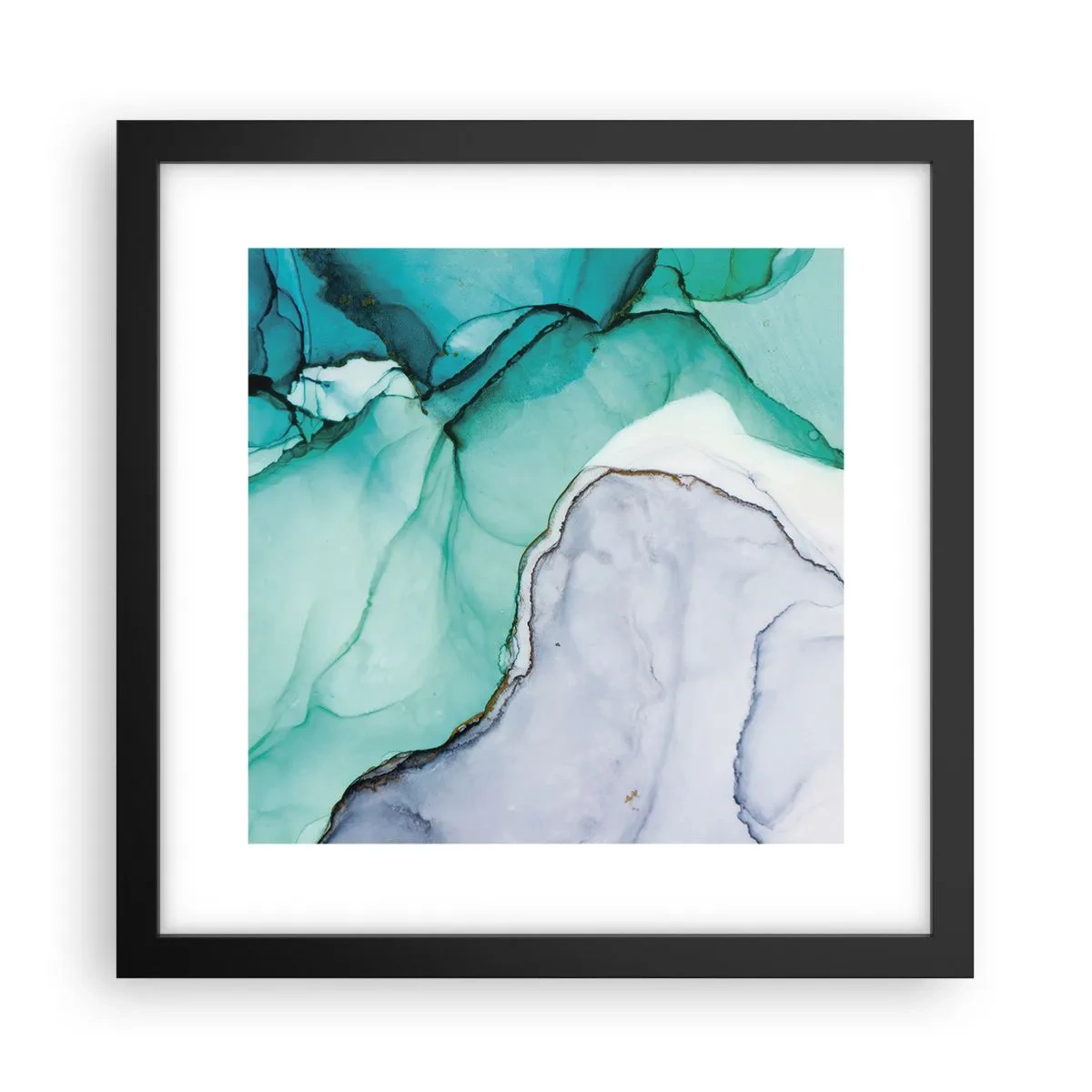 Poster in cornice nera - Studio in turchese - 30x30 cm