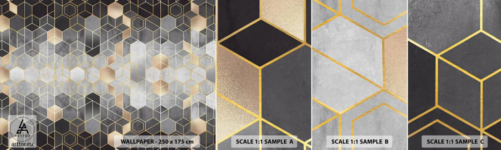 Campione Di Fotomurale Standard Eco - Composizione di diamante - Astrazione, Pezzo, Grafica - 100x30 cm