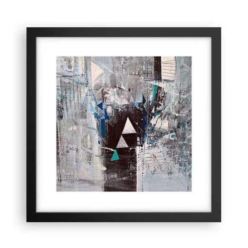 Poster in cornice nera - L'ordine superiore dei triangoli - 30x30 cm