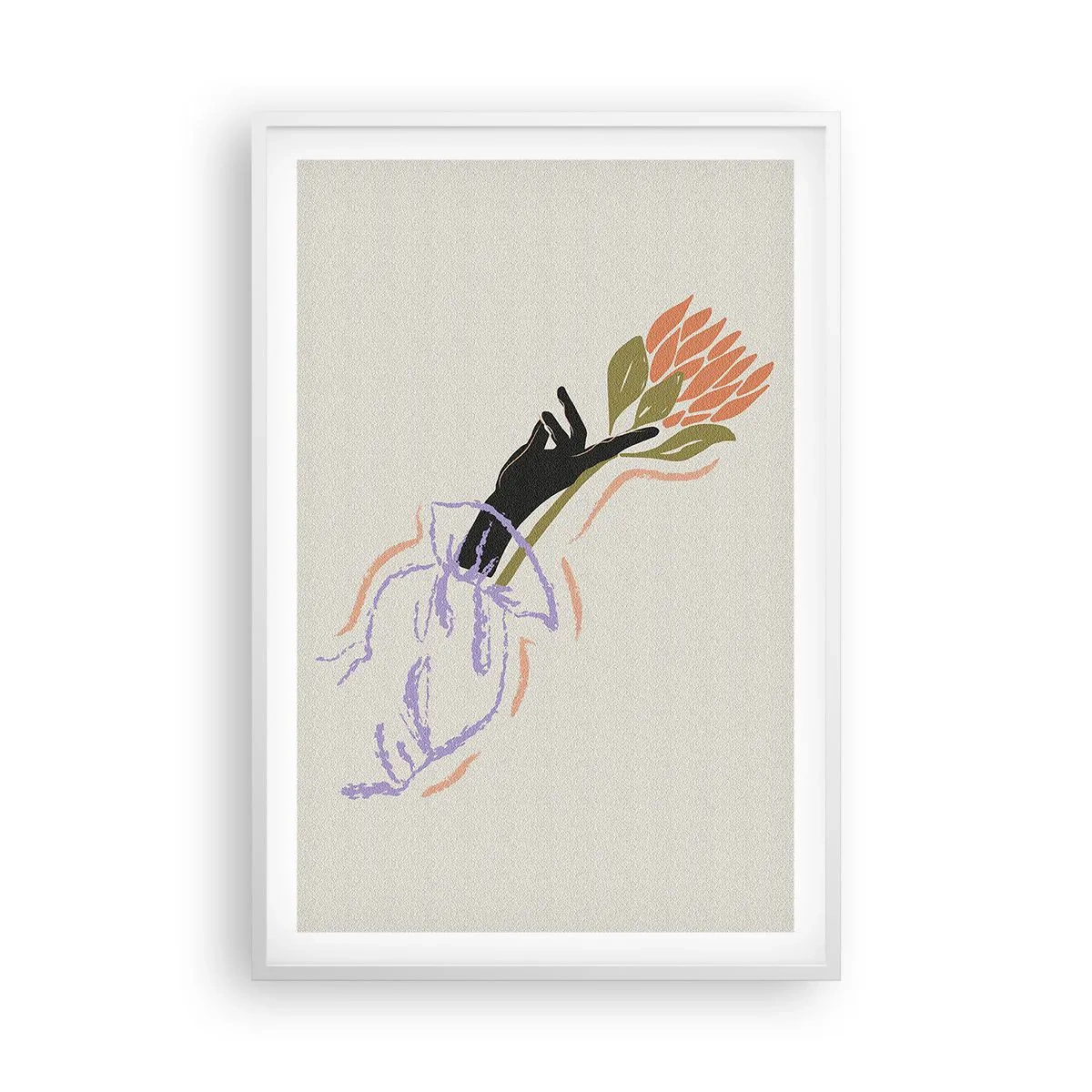 Poster in cornice bianca - Tocco delicato - 61x91 cm