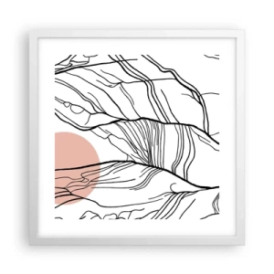 Poster in cornice bianca - Nella rete dei rami - 40x40 cm