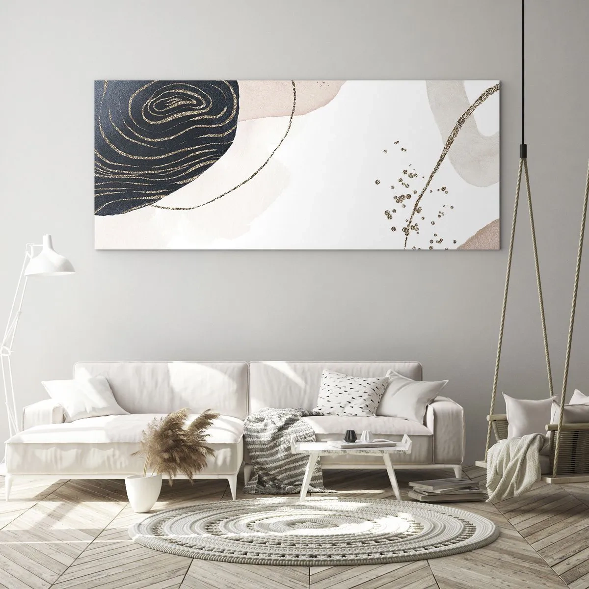 Quadro su vetro - Tutto scorre - 100x40 cm