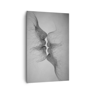 Quadro su tela - Stampe su Tela - Un bacio astratto presentato in una forma eterea - 80x120cm - Il bacio del vento - Decorazione murale moderna per soggiorno e camera da letto ARTTOR