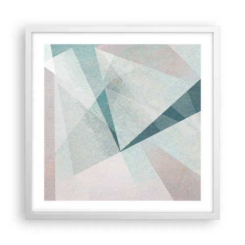 Poster in cornice bianca - Con calma ma dinamicamente - 50x50 cm