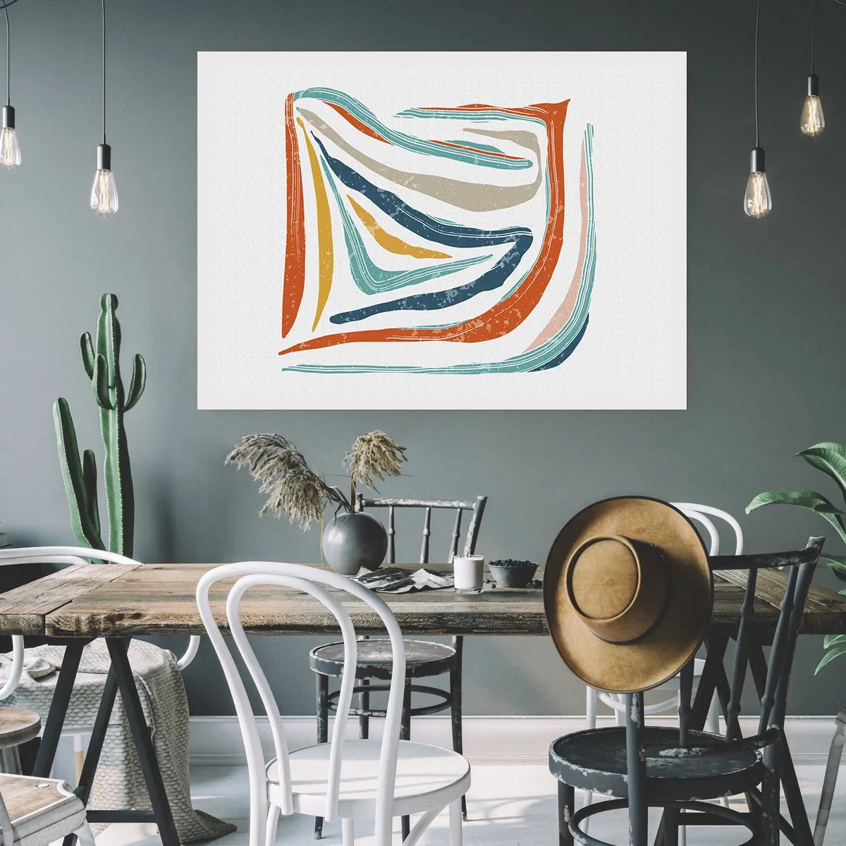 Poster - Astrazione piacevolmente sorridente - 40x30 cm