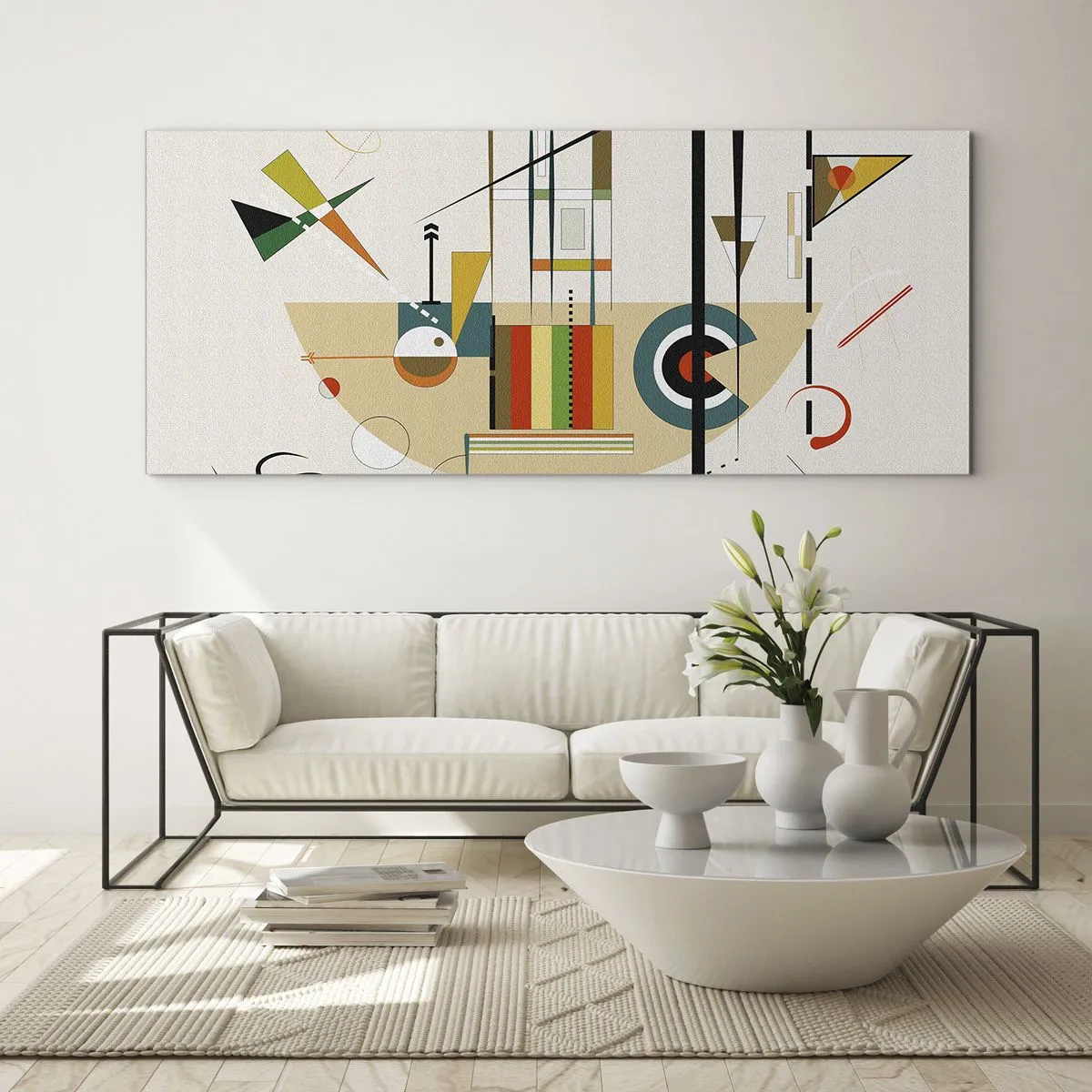 Quadro su vetro - E il mondo ride - 100x40 cm