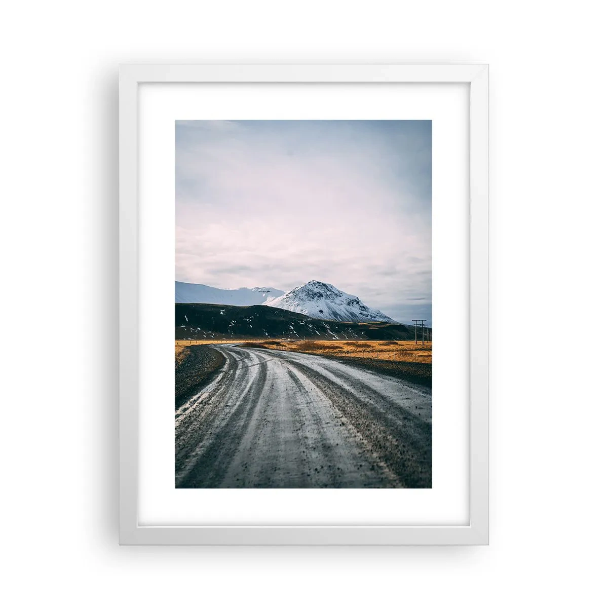 Poster in cornice bianca - Nel clima dell'Islanda - 30x40 cm