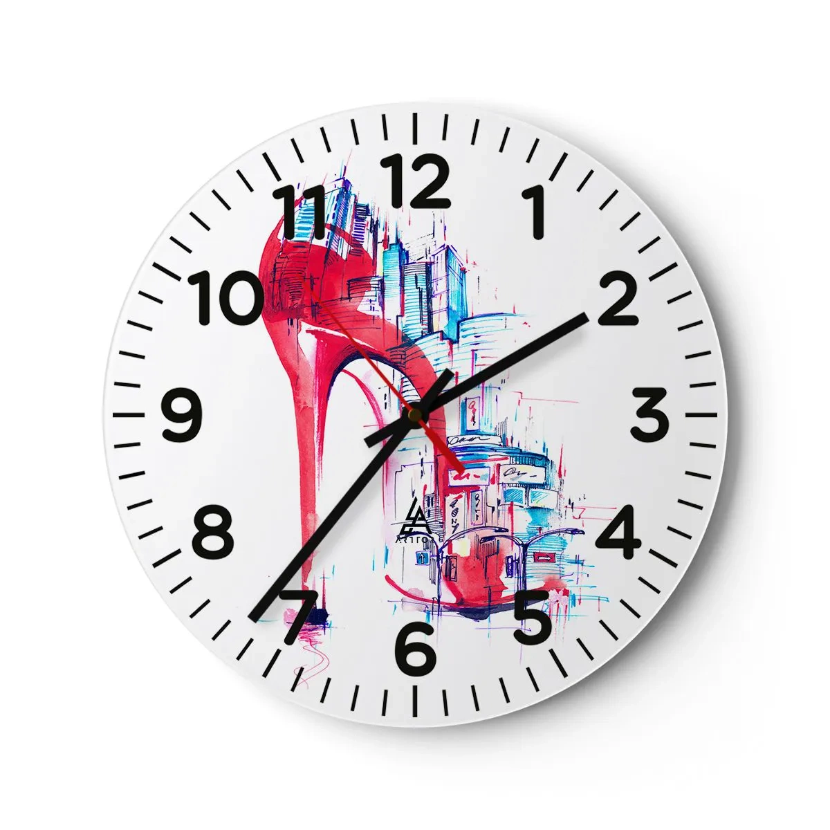 Orologio da parete - Orologio in Vetro - Elegante nella grande città - 40x40 cm