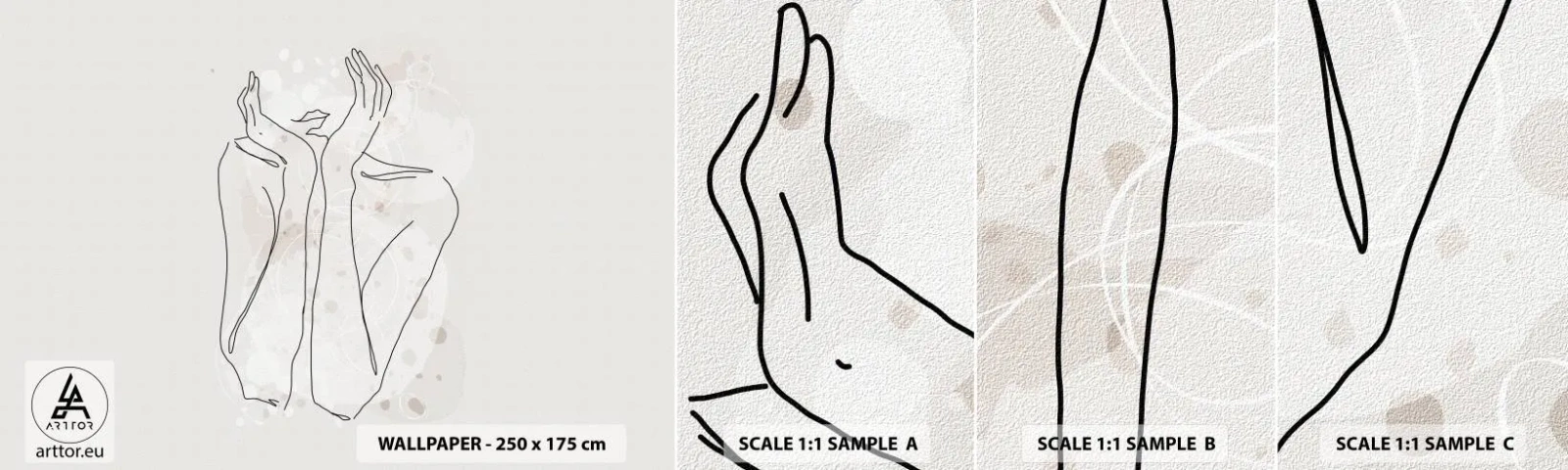 Campione di Fotomurale Adesivo Deluxe Sticker - Attimo sognante - Grafica, Donna, Pezzo - 100x30 cm