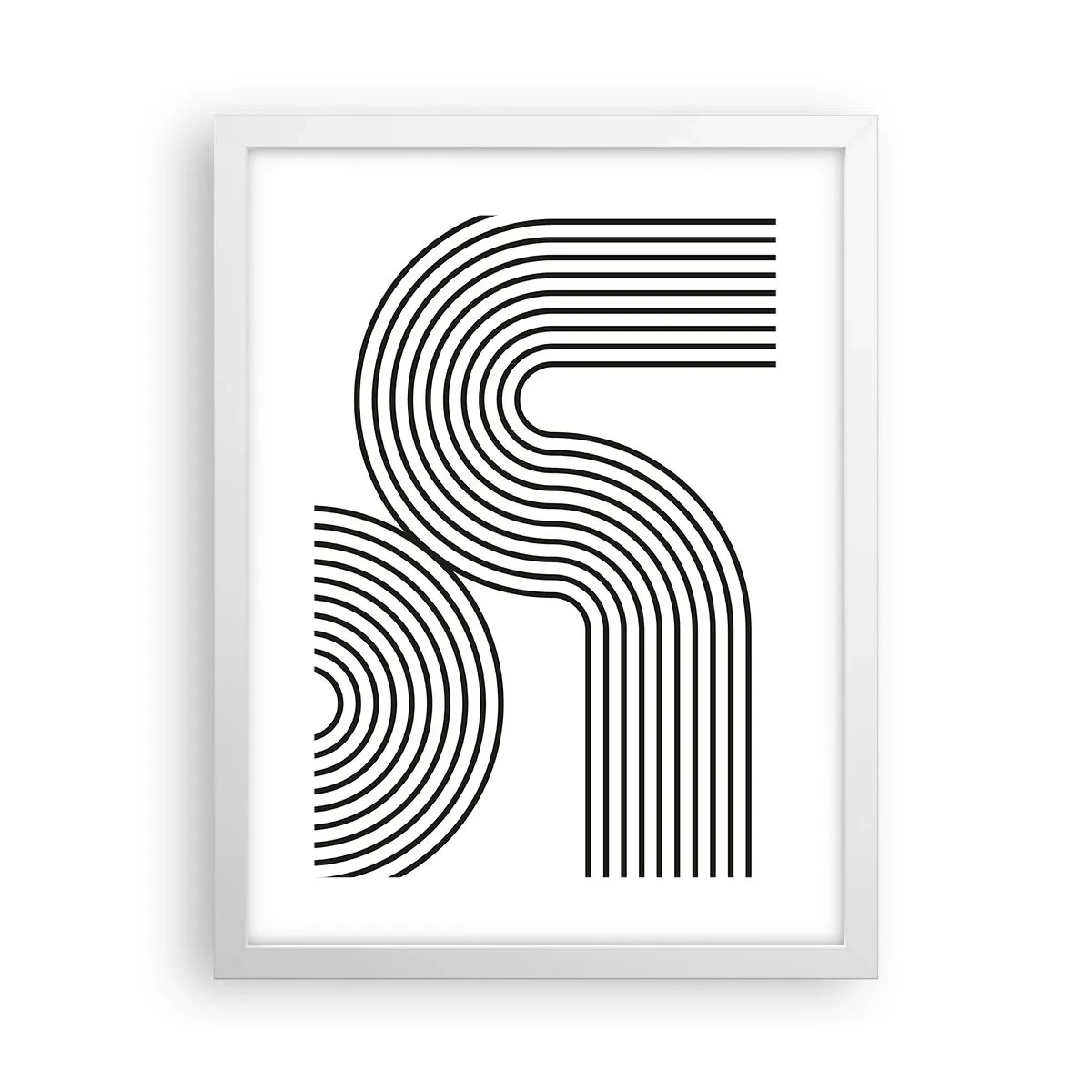 Poster in cornice bianca - In curva - 30x40 cm