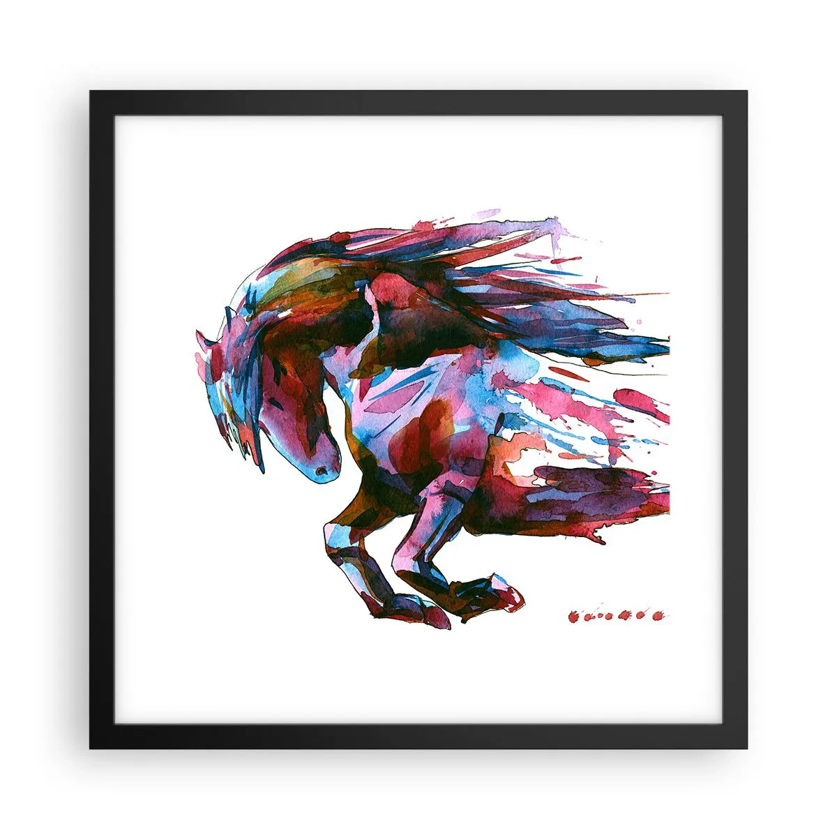 Poster in cornice nera - In estasi - 40x40 cm