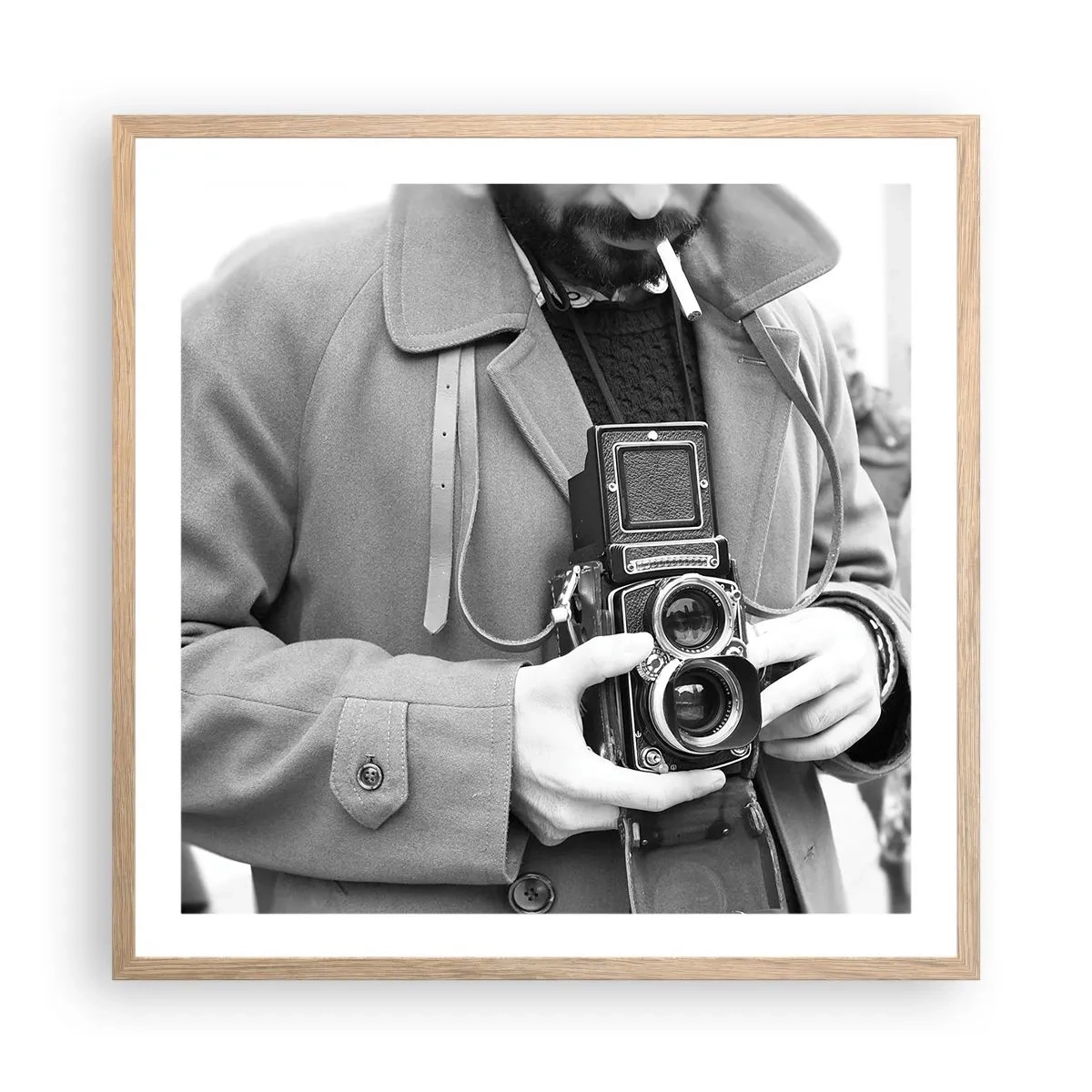 Poster in cornice rovere chiaro - In stile retro - 60x60 cm
