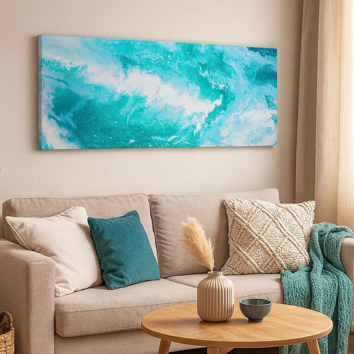 Quadro su tela - Stampe su Tela - Nel vortice degli elementi - 100x40 cm