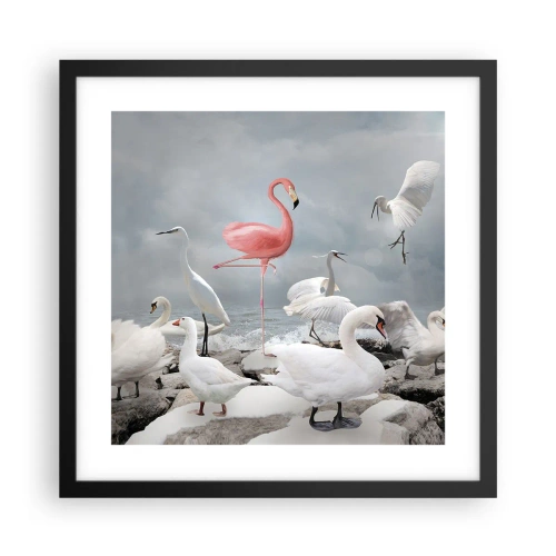 Poster in cornice nera - Come sono arrivato qui? - 40x40 cm