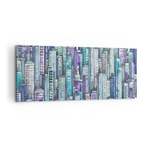 Quadro su tela - Stampe su Tela - Bluastri dal cielo - 100x40 cm