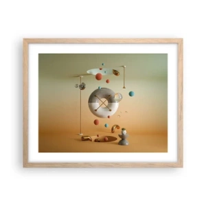 Poster in cornice rovere chiaro - Tutto può succedere - 50x40 cm