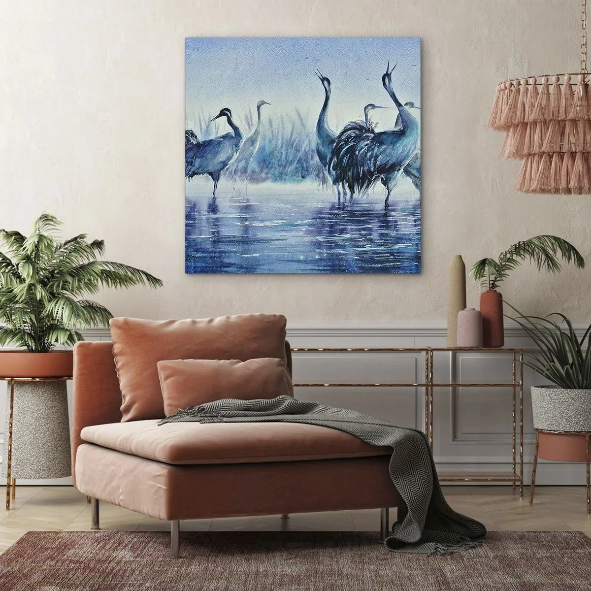 Quadro su tela - Stampe su Tela - Incontro mattutino - 60x60 cm