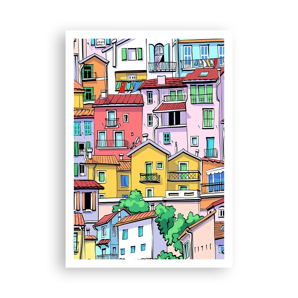 Poster - Città allegra - 70x100 cm