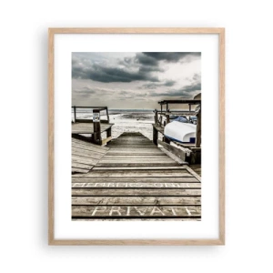 Poster in cornice rovere chiaro - La spiaggia del nord - 40x50 cm