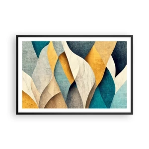 Poster in cornice nera - Ritmo e ondulazioni - 91x61 cm