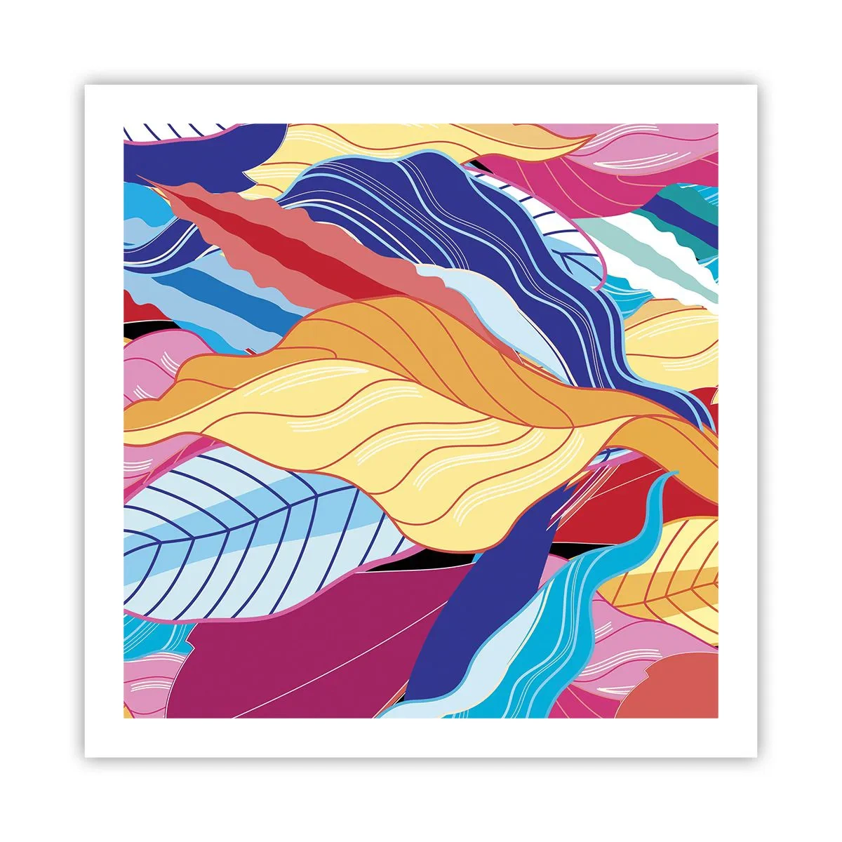 Poster - Disordine colorato - 60x60 cm