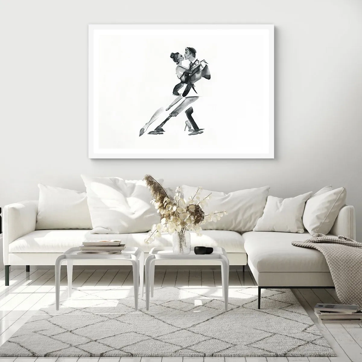 Poster in cornice bianca - In un unico ritmo - 100x70 cm