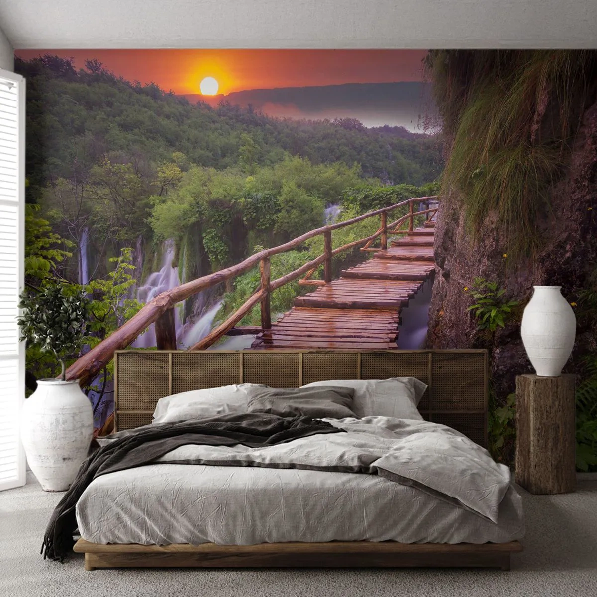 Fotomurali Autoadesivo Deluxe Sticker - Una bellezza incredibile - Paesaggio, Cascata, Croazia - 150x105 cm