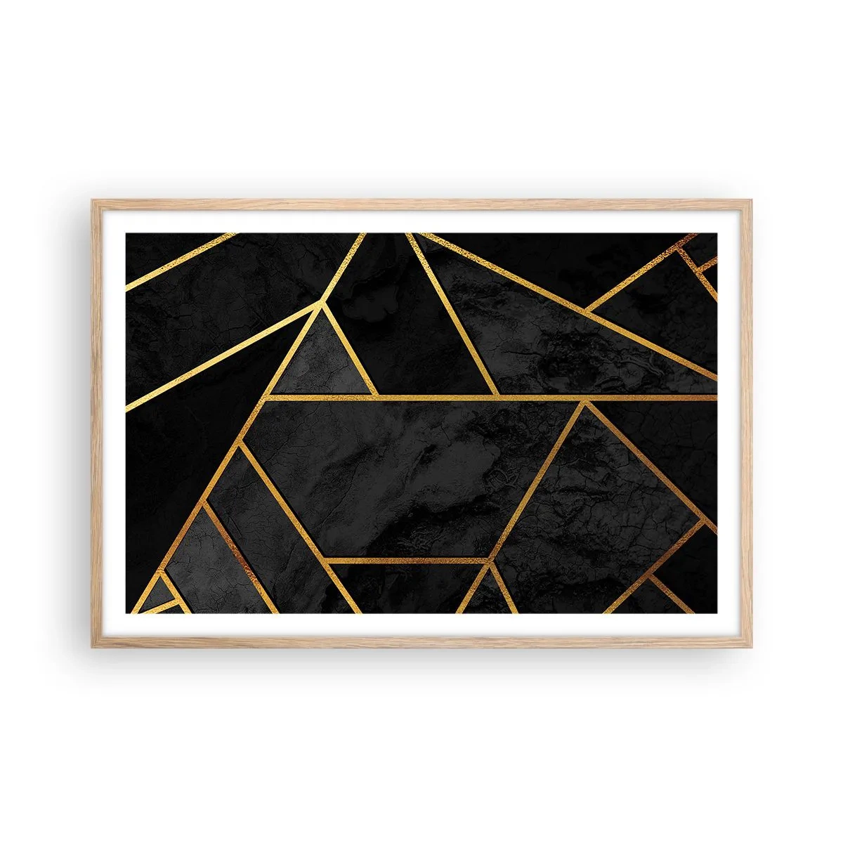 Poster in cornice rovere chiaro - Oscurità e luce - 91x61 cm