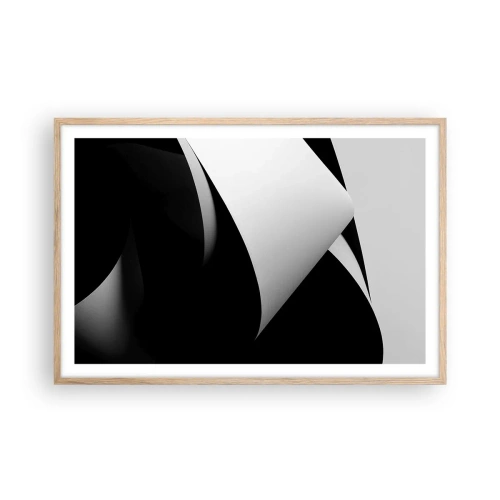 Poster in cornice rovere chiaro - Piani di luce dalle profondità dell'ombra - 91x61 cm