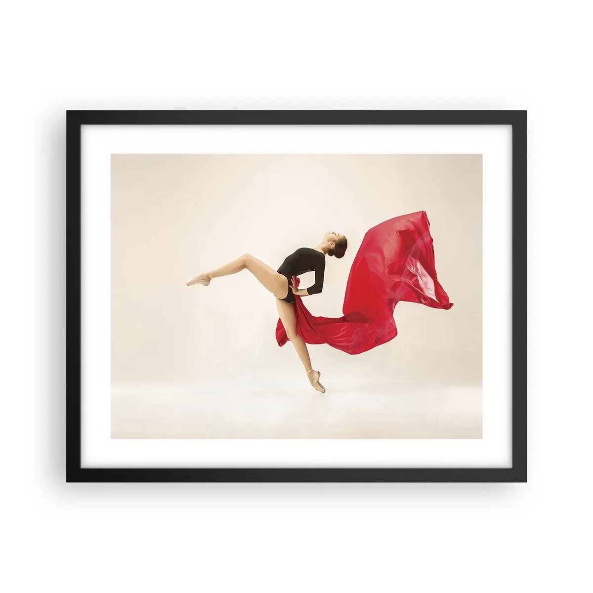 Poster in cornice nera - Rosso e nero - 50x40 cm