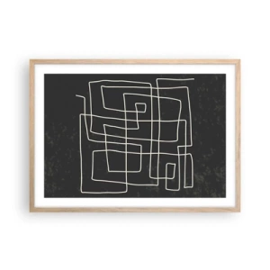 Poster in cornice rovere chiaro - Non è così semplice - 70x50 cm