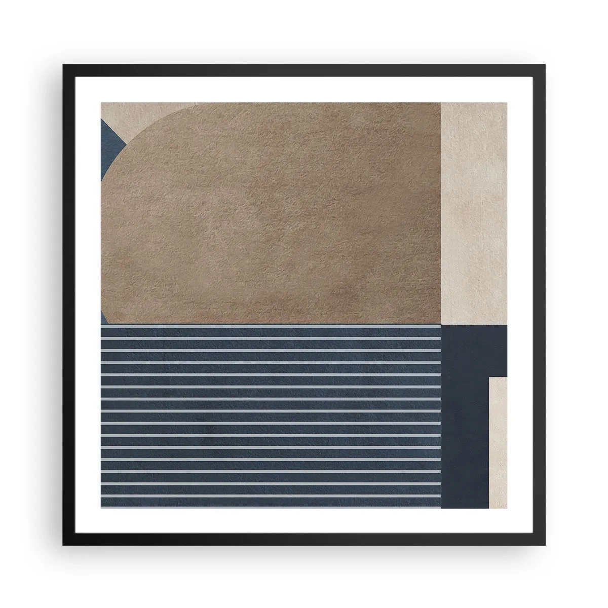 Poster in cornice nera - Composizione di semplicità e rotondità - 60x60 cm