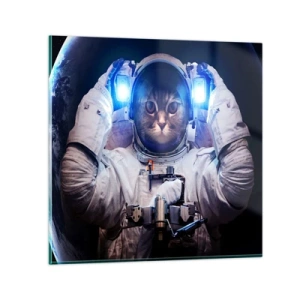 Quadro su vetro - Houston, avete un problema - 70x70 cm