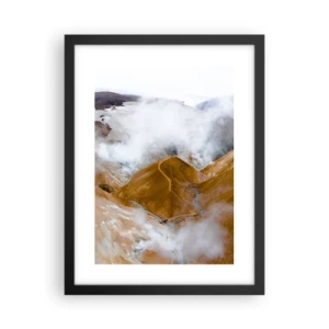 Poster in cornice nera - La bellezza severa dell'Islanda - 30x40 cm