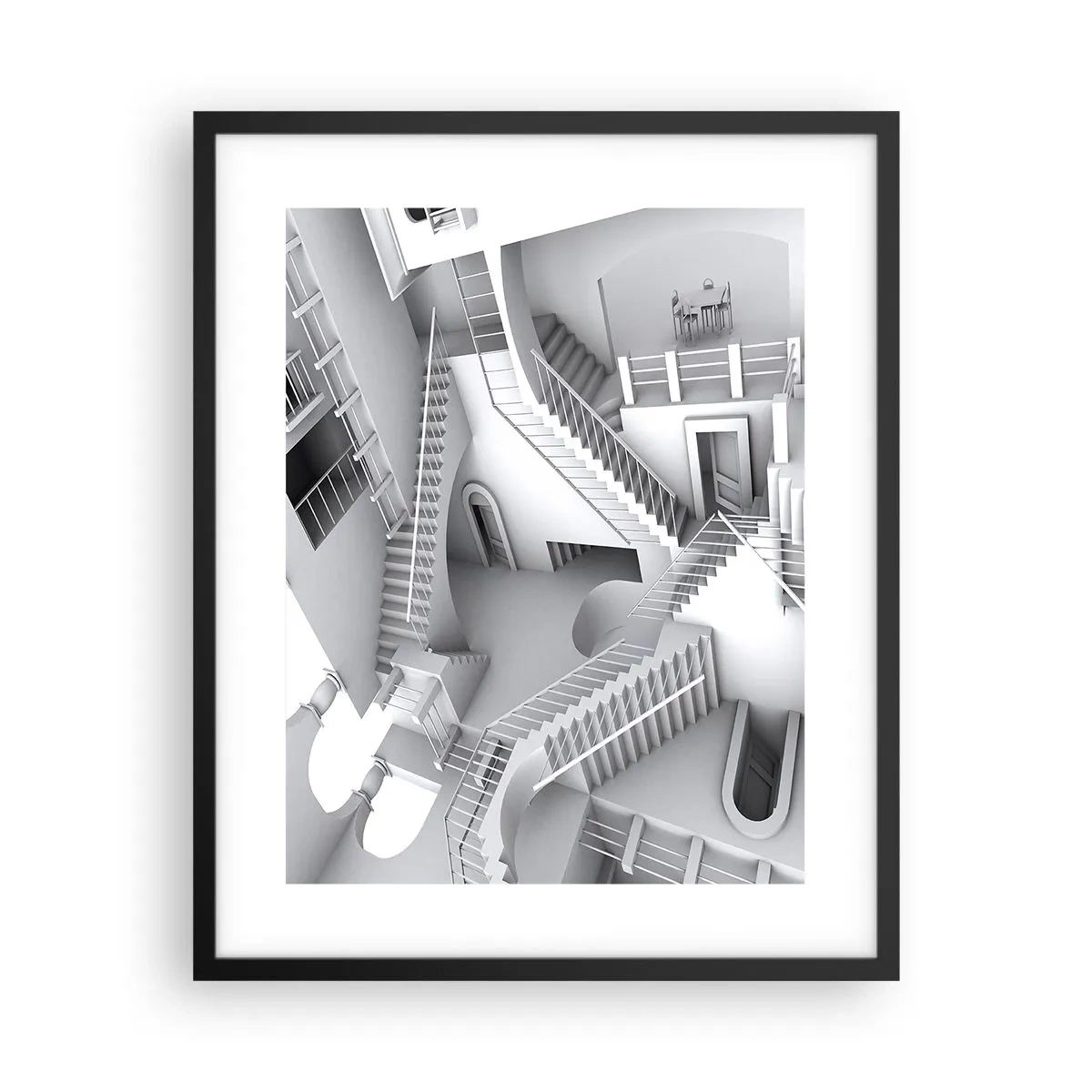 Poster in cornice nera - Il paradosso dello spazio - 40x50 cm
