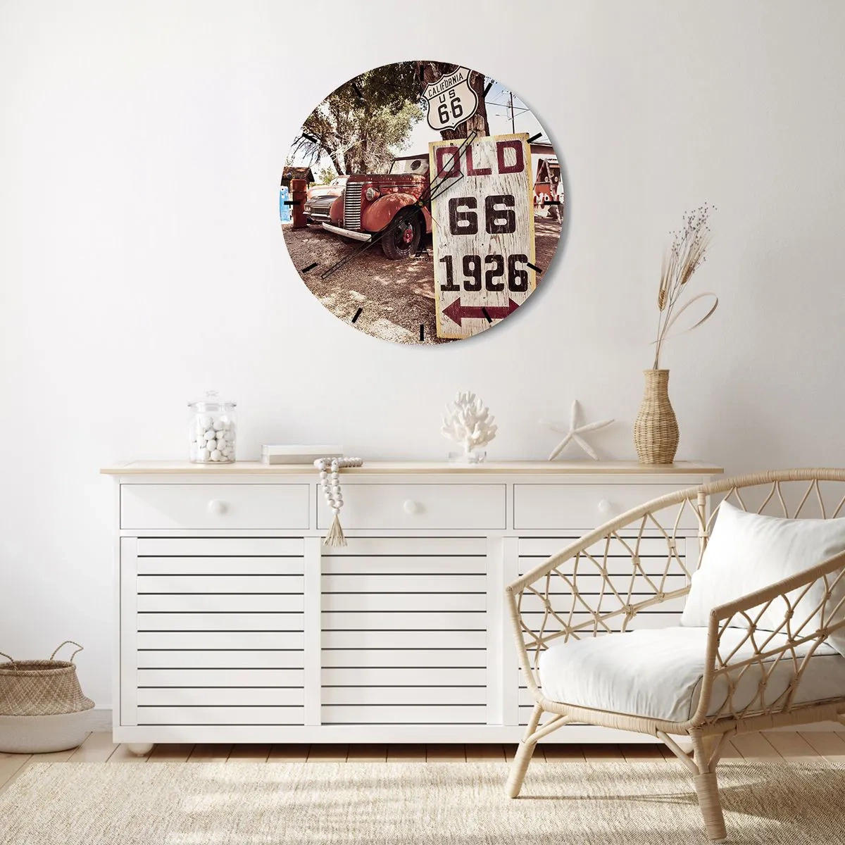 Orologio da parete - Orologio in Vetro - La leggenda della provincia americana - 30x30 cm