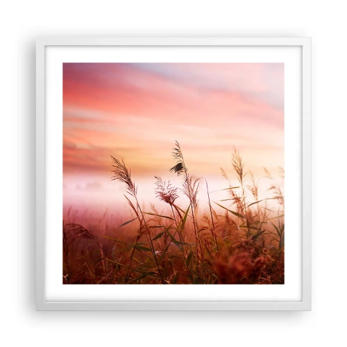 Poster in cornice bianca - Aquiloni, denti di leone, vento - 50x50 cm