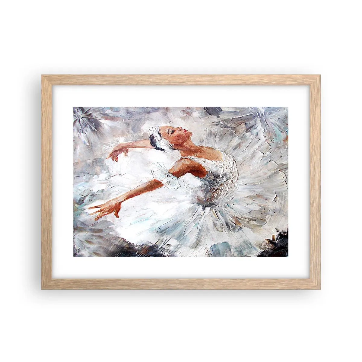 Poster in cornice rovere chiaro - Delicata e leggera come il tulle - 40x30 cm