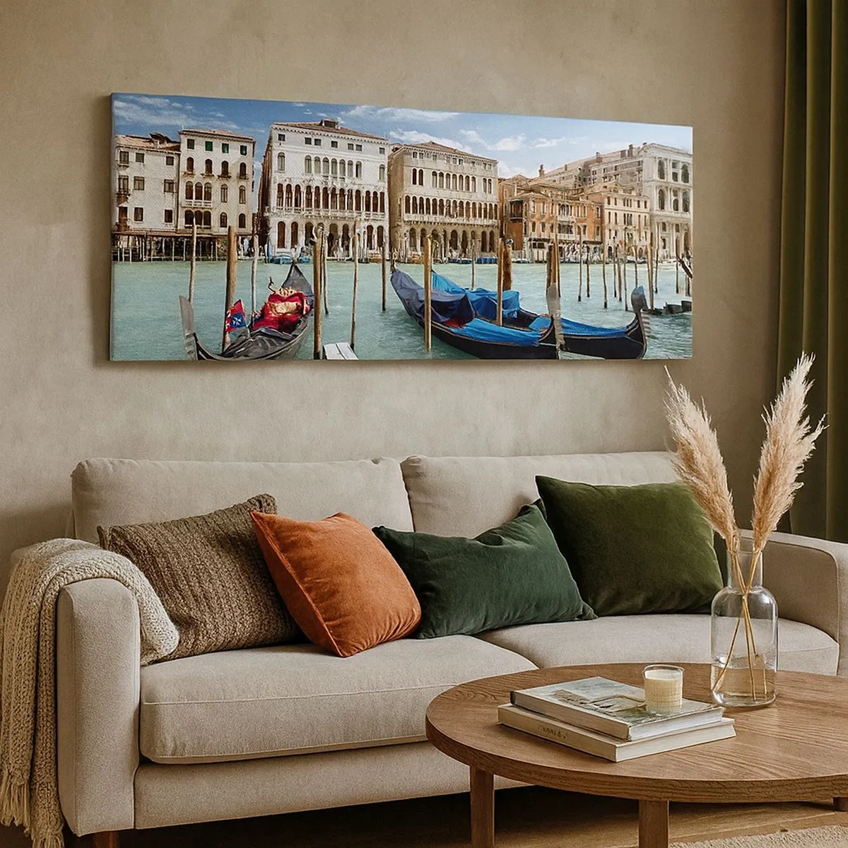 Quadro su tela - Stampe su Tela - Palazzi nel blu - 100x40 cm