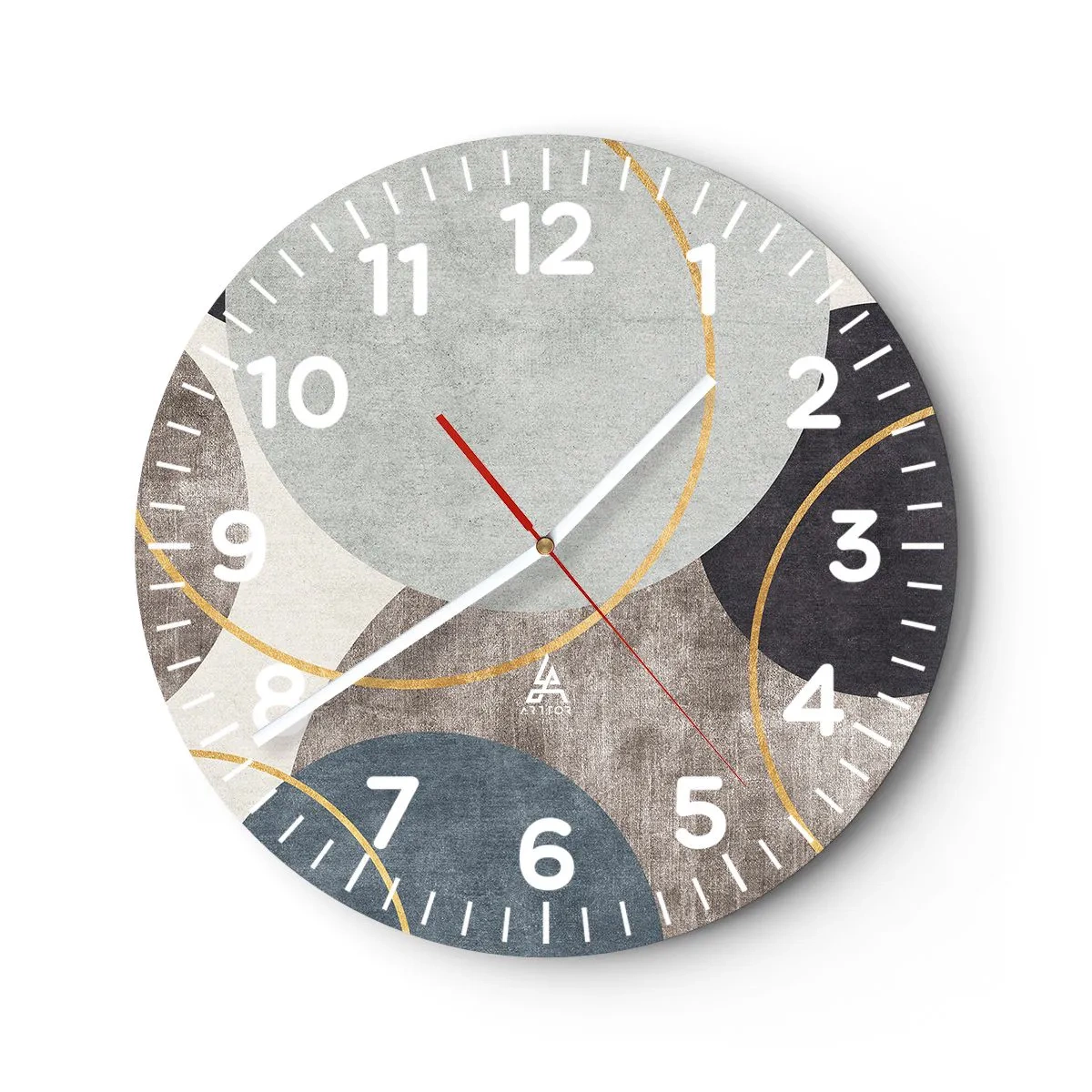 Orologio da parete - Orologio in Vetro - Un cerchio dietro l'altro - 40x40 cm