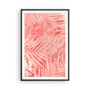 Poster in cornice nera - Concetto rosa - 61x91 cm