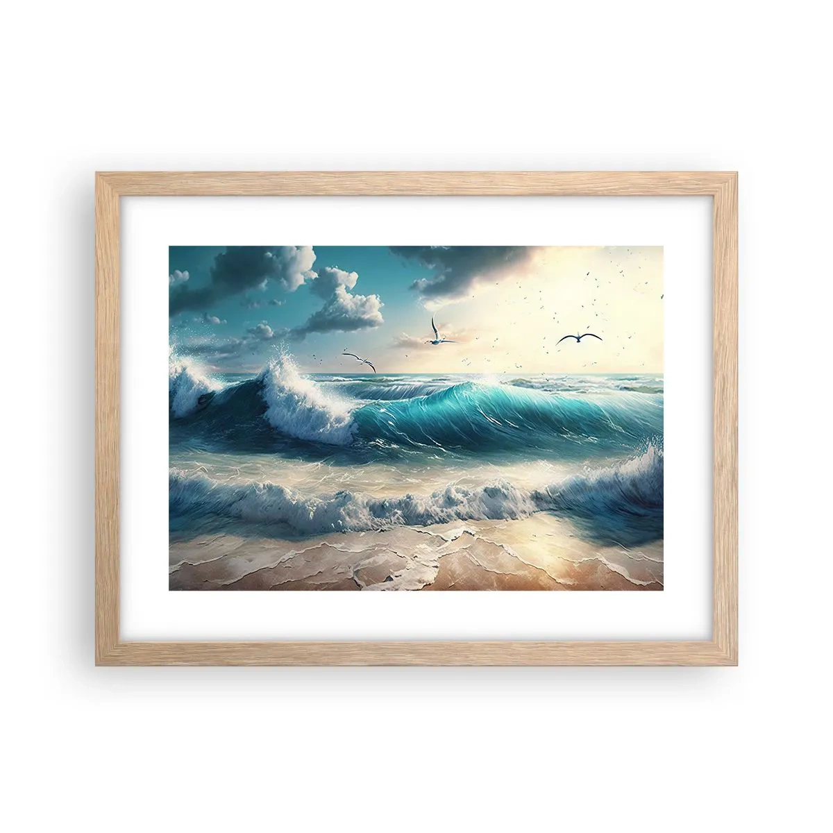 Poster in cornice rovere chiaro - Mormora solo per te - 40x30 cm