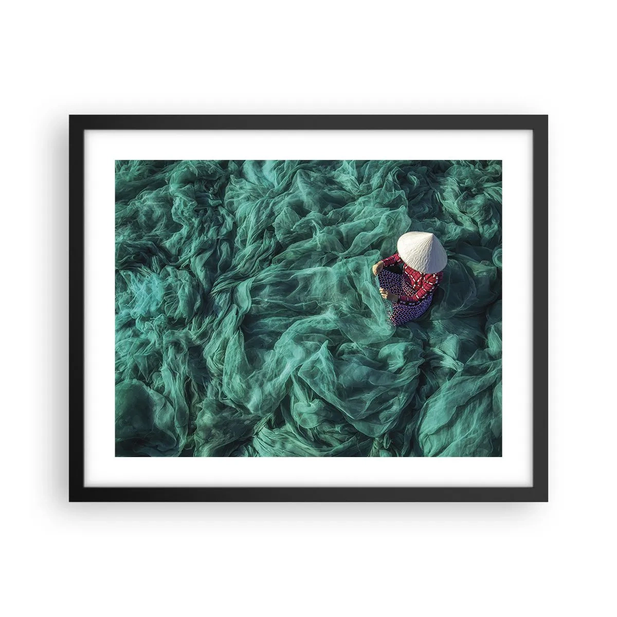 Poster in cornice nera - Nel mare di reti - 50x40 cm