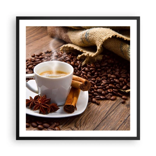 Poster in cornice nera - Sapore e profumo speziato - 60x60 cm