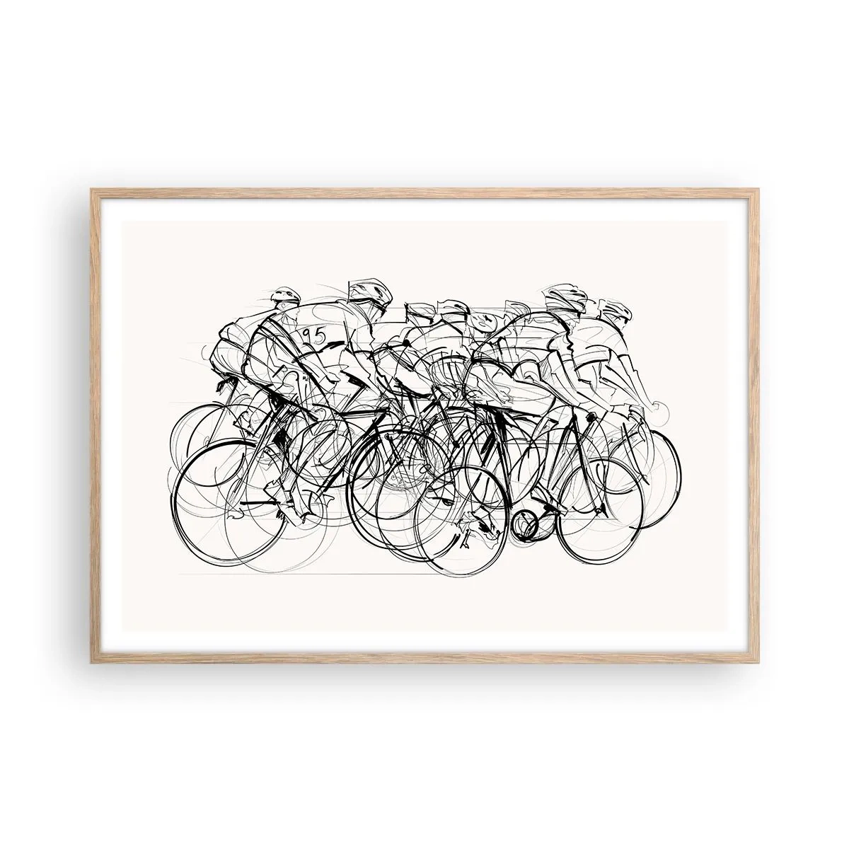 Poster in cornice rovere chiaro - Insieme - 100x70 cm