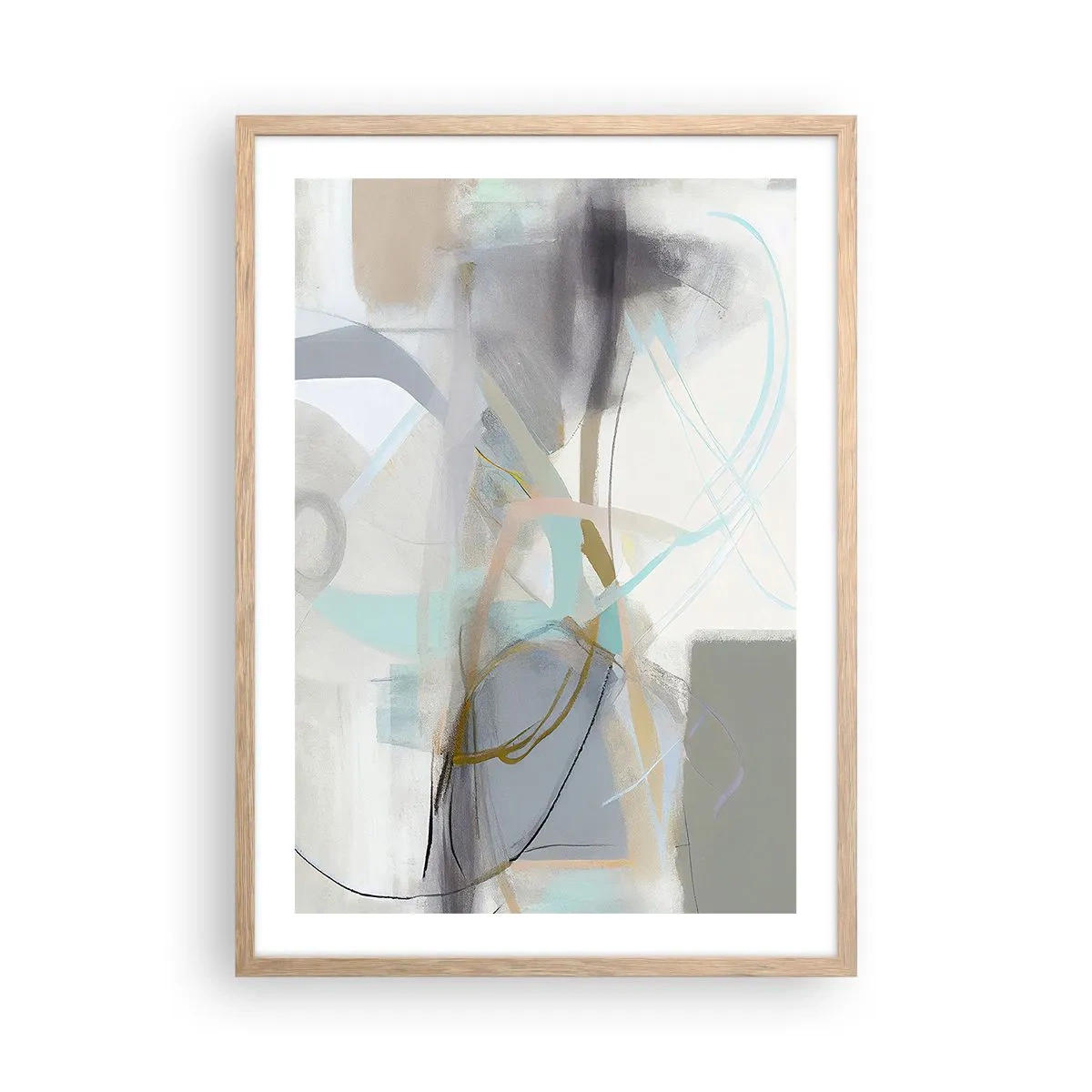 Poster in cornice rovere chiaro - Astrazione nebulosa - 50x70 cm