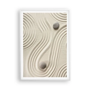 Poster in cornice bianca - Il tocco del calore - 70x100 cm